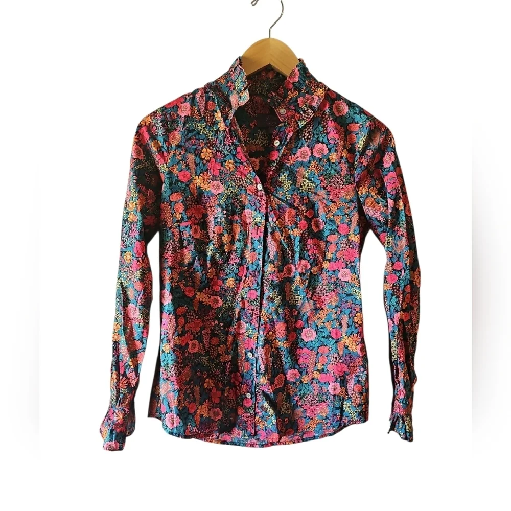 J. Crew Classic-fit boy shirt with ruffle collar in Liberty Fabric Ciara print 4